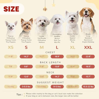 Christmas Dog Sweater with Hood Elk Costume Hoodie Soft Fleece Winter Warm Puppy Clothes for Small Dogs XS-XXL, Christmas Outfit for Cats & Dogs(Brown,Reindeer,Large) - size: Large