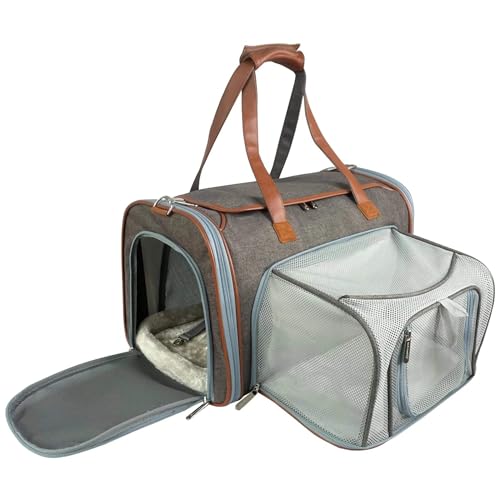 Mr. Peanut's Gold Series Standard Size Airline Compliant Expandable Pet Carrier V3.0 - color: Charcoal Ash