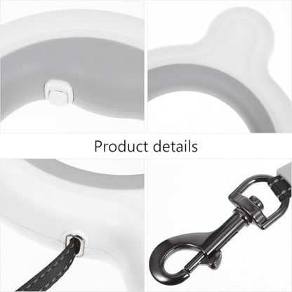Kisangel Retractable Dog Leash 3 Meter Extendable Nylon Towing Rope with Anti-Slip Handle One-Hand Brake for Small and Medium Dogs Portable Automatic Pet Leash for Outdoor Walking