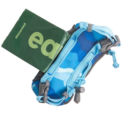 Ruffwear, Stash Bag Mini Dog Poop Bag Holder, Compact Leash Pouch with 2-Strap Attachment, Zip Pocket Fits Standard Roll, Side Slot, Grippy Starter Pad, Cinch Poop Loop, Mesh Pocket, Coastal Mountains - color: Coastal Mountains