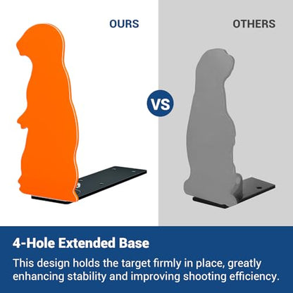 Highwild Resetting Target, Rated for .22 Rimfire - Large Size and 2.5 Inch Shooting Targets | Pop-Up Steel Prairie Dog - color: B- .22 Auto Resetting Prairie Dog