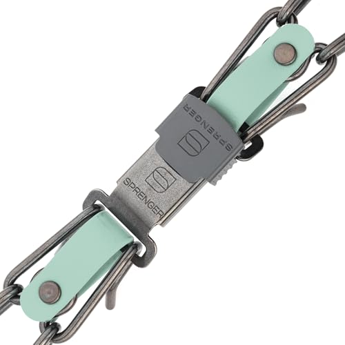 Herm Sprenger Black Stainless Steel Dog Collar with Quick Release ClicLock Buckle and Biothane Insert Training Collar Made in Germany (Sage Green, 25in x 4.0mm(Neck Size up to21-22in)) - color: Sage Green, size: 25in x 4.0mm(neck size up to21-22in)