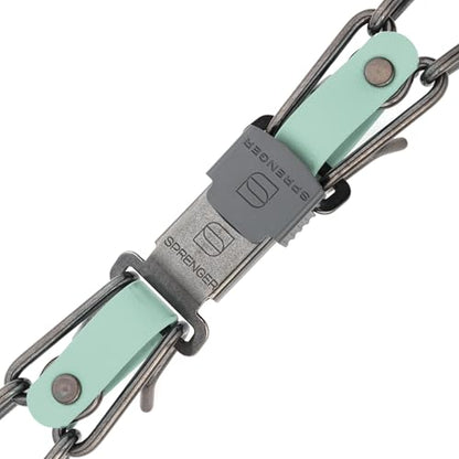 Herm Sprenger Black Stainless Steel Dog Collar with Quick Release ClicLock Buckle and Biothane Insert Training Collar Made in Germany (Sage Green, 25in x 4.0mm(Neck Size up to21-22in)) - color: Sage Green, size: 25in x 4.0mm(neck size up to21-22in)
