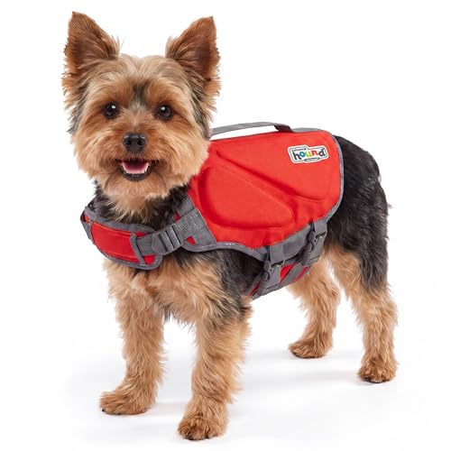 Outward Hound Dawson Swim Red Dog Life Jacket, XS - color: Red, size: X-Small (Chest Girth: 11"-15")