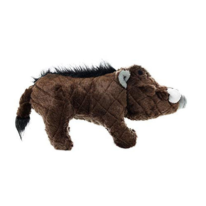 MIGHTY Tuffy 2 Pack Warthog Dog Toys | Ultra Durable Plush Toy with Multiple Layers & Reinforced Seams , Washable and Floats , Mighty® Construction - color: 2PK Brown Warthog