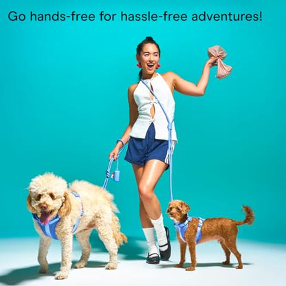 Wild One Hands-Free Adjustable Rope Dog Leash, Standard: 4' to 8.5' Long, .5" Wide, Adjustable for Crossbody, Waist & Handheld Lilac - color: Lilac