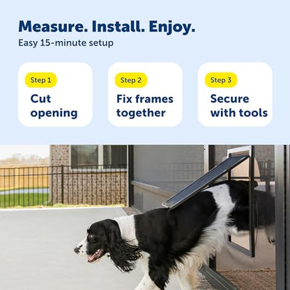 PetSafe Dog Door for Screen Door Size Large for Dogs and Cats up to 100 lb Use in Screen Doors Window Screens and Porch Screens - size: Large (Pack of 1)