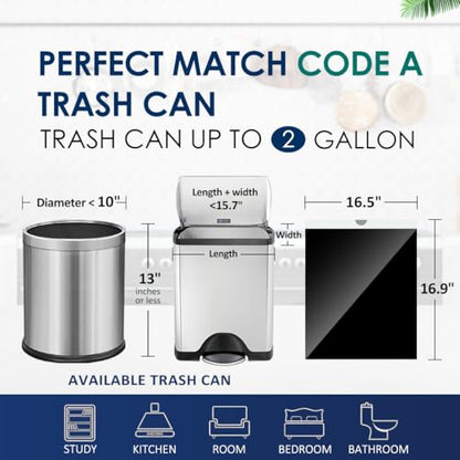2 Gallon 120 Counts Strong Drawstring Trash Bags Garbage Bags by RayPard, Small Trash Bin Liners for Home Office Kitchen Bathroom Bedroom, Black - style: 120-2 Gallon-Black