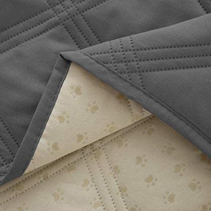 Ameritex Waterproof Dog Bed Cover Pet Blanket with Anti-Slip Back for Furniture Bed Couch Sofa - color: Darkgrey, size: 30x60 Inch (Pack of 1)
