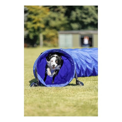 Trixie Dog Agility Tunnel - 196.9 in Long & 23.6 in Dia. | Agility Tunnel for Medium to Large Dogs, At Home Obstacle Training Equipment, Indoor and Outdoor Use - size: 196.75 x 23.5 x 23.5 in.
