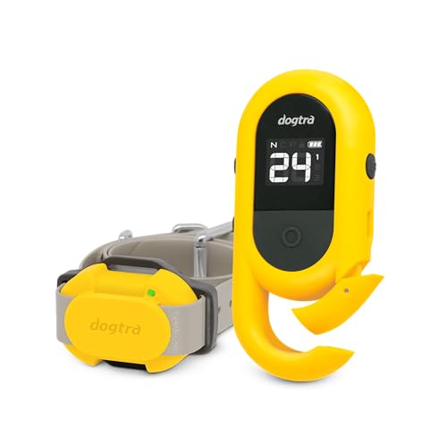 Dogtra CUE Yellow – E-Collar for Dogs Training Collar with Remote – Training Made Easy for Everyday Dog Owners – Gentle Vibration, Custom Boost, Waterproof, Rechargeable, 400-Yard Range System - color: Gen 1 Yellow
