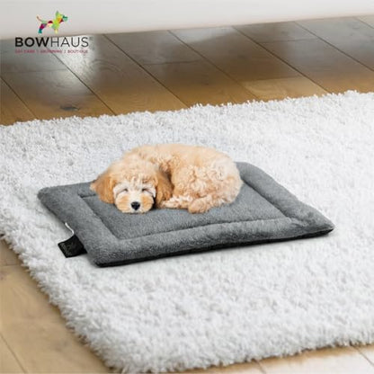 BOWHAUS 20.8" x 15” Machine-Washable Fluffy Dog Bed for 24" Kennel, Soft Crate Mat with Non-Slip Bottom, Cozy Pet Pad for Sleeping, Small Dog Kennel Flat Bed - size: 20.8" x 15" x 1.2"