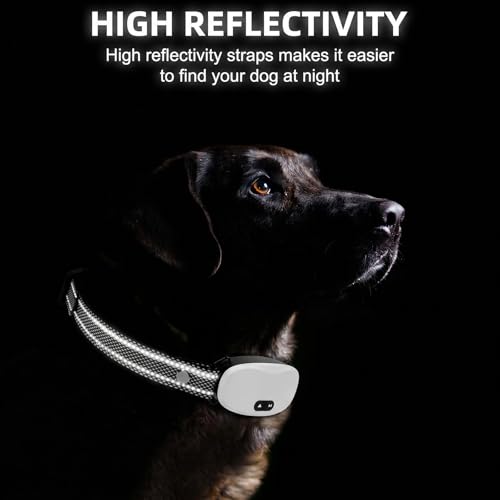 Collar Replacement Strap, Reflective Replacement Nylon Collar Strap Dog GPS Training Bark Receiver Collars, Durable Adjustable E Collar Straps for Small Medium Large Dogs，Black Reflective dots - color: Black Dot