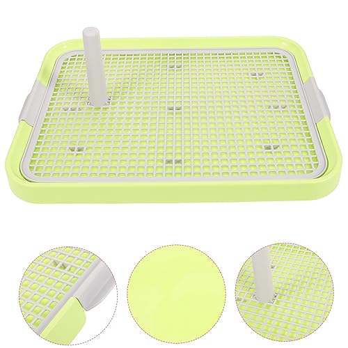 Kisangel Dog Pee Pads Mesh Pet Toilet Plastic Puppy Potty Tray Slide Dog Potty Pet Cage - color: Light Green