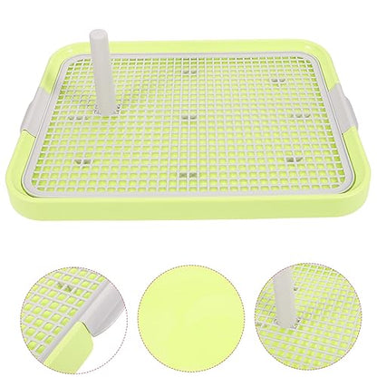 Kisangel Dog Pee Pads Mesh Pet Toilet Plastic Puppy Potty Tray Slide Dog Potty Pet Cage - color: Light Green