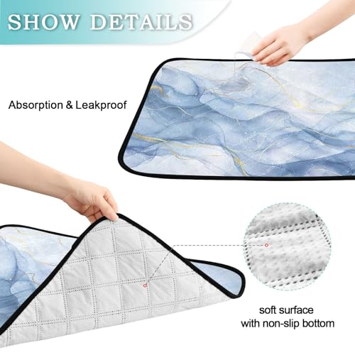 Qilmy Marble Pet Mat, Waterproof Reusable Dog Training Pad Anti-Slip Pet Creat Pad for Small Medium Large Dogs and Cats - size: Medium+Large