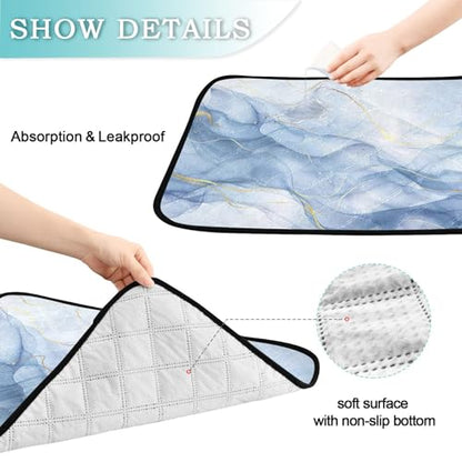 Qilmy Marble Pet Mat, Waterproof Reusable Dog Training Pad Anti-Slip Pet Creat Pad for Small Medium Large Dogs and Cats - size: Medium+Large