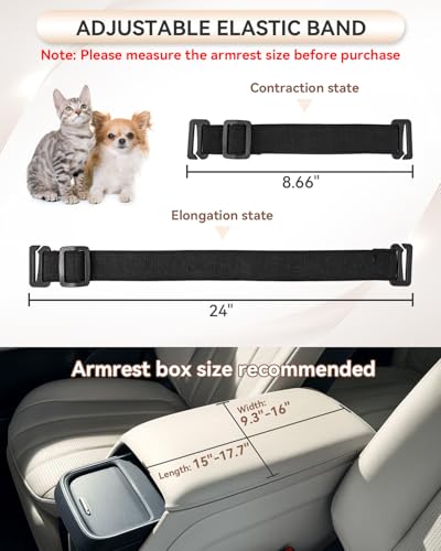 PETSFIT Center Console Dog Car Seat with Safe Protection Hooks, Pet Car Seat with Upgraded Safety Tethers, Washable Cushion, Console Dog Car Seats for Small Dogs (Coffee) - color: Coffee
