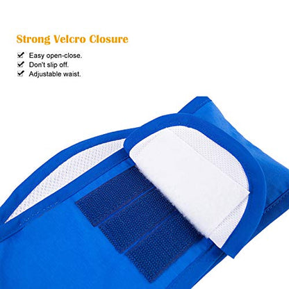 Reusable Male Dog Diapers Washable Belly Bands Dog Wraps (Pack of 3) (S (Waist13-16), Dark Blue+Grey+Yellow)