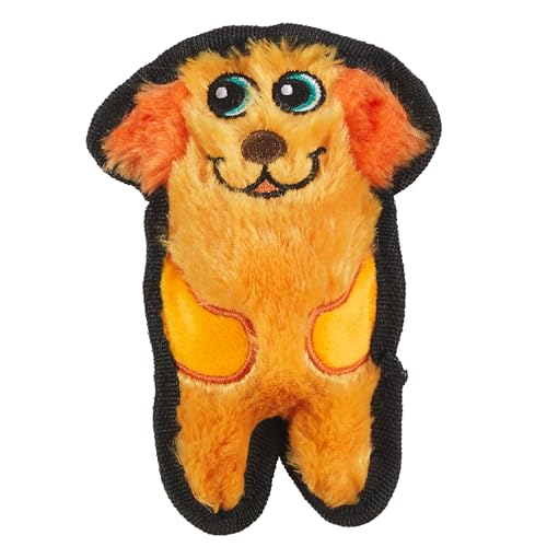 Outward Hound Durablez Minis Stuffing-Free Squeaky Plush Dog Toy for Puppies & Small Dogs - Interactive, Soft Yet Tough, No Mess, Jumbo Squeaker, Long-Lasting Play, Dog - color: Dog, size: X-Small (Pack of 1)