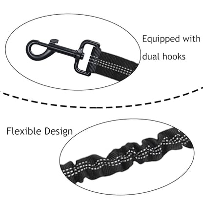 Dog Seat Belt for Bike Basket, Bike Leash, Retractable Bicycle Dog Seatbelt Seatbelt Extender for Bicycle Baskets, Racks or Pet Carriers (Black)