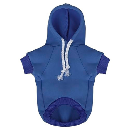 Paiaite Blue Chihuahua Dog Hoodie: Keep Your Pup Warm and Stylish with a 'The Dog Face' Printed Sweatshirt Pet Clothes, and Sweater Coat All in One Perfect for Winter and Cool Summer Nights! Blue L - color: Blue, size: L-(12~15lb) | Chest(~19.5")