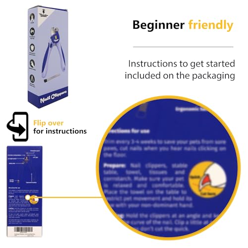 LED Dog Nail Clippers with Light Illumination, Trimmers with Protective Guard, Safety Lock and Nail File - Suitable for Large and Small Dogs & Cats (Blue) - color: Blue, size: Medium-Large (LED)