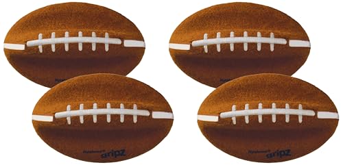 Nylabone Power Play Felt Football Gripz Fetch Toy, Squeaky Ball Chew Toy for Dogs, Medium (1 Count) (Pack of 4) - size: Medium (Pack of 4)