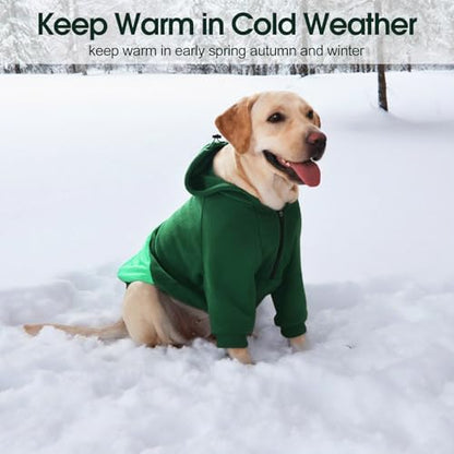 Nanaki Dog Hoodie for Small Dogs Male Female, Warm Sweatshirt Fleece Dog Sweater with Hood & Pocket- Long Sleeve,Adjustable Half-Zip, Fall Winter Spring, Puppy Chihuahua Pullover Coat Jacket Green,XS - color: Green, size: XS(Chest Girth: Less than 14.2")
