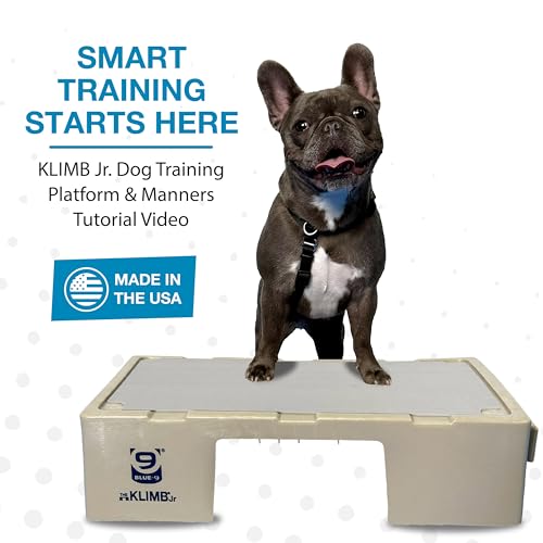 Blue-9 KLIMB Jr. Professionally Designed Dog Training Platform and DIY Guide for Behavior Basics, Made in The USA, Tan - color: Tan