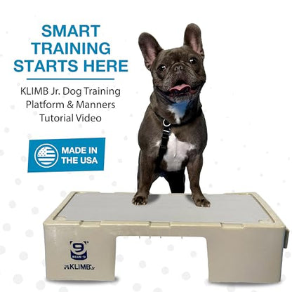Blue-9 KLIMB Jr. Professionally Designed Dog Training Platform and DIY Guide for Behavior Basics, Made in The USA, Tan - color: Tan