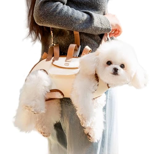 Snuggle Sling Dog Carrier, Adjustable Full Body Lift Harness for Small Dogs and Cats, Portable Breathable Pet Carrier Backpack with Hands-Free Shoulder and Treat Bag(Medium) - size: Medium
