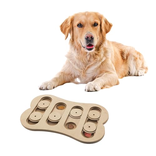 SPOT Interactive Seek-A-Treat Shuffle Bone Dog Toy Puzzle | Dog Treat Reward Toy Improves Your Dog's IQ | Specially Designed for Training Treats