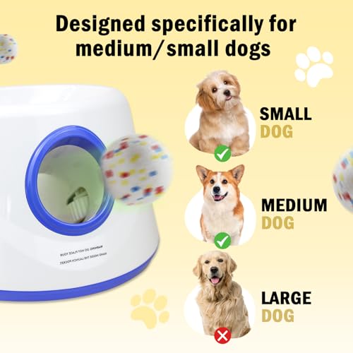 6 Pack Dog Balls, Specially Designed for Dogs that Like to chew, 2.2inch Stain-Resistant/Easy-Clean White Balls, Perfect for 2.2 Inch Automatic Dog Ball Launcher (ETPU Material) - color: white