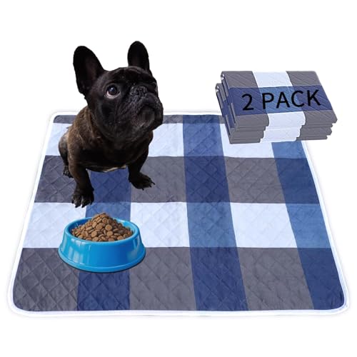 Washable Pee Pads for Dogs with 4-Layer Integrated Waterproof Design, Reusable Super Absorbent Non-Slip Puppy Pads for Crate Training, Home Floor Protection , 28‘’×35‘’ Pack of 2 - size: 28"×35“ Pack of 2