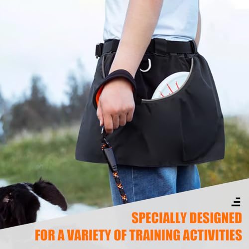 Dog Trainer Apron with Multi Pockets and Waist Strap Adjustable Dog Training Pant Waterproof Dog Training Shorts Dog Handler Clothing for Outdoor Training Activities Black L - color: Black-L