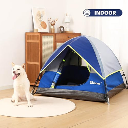 GDanes Blue Dog Tent House - Portable Indoor/Outdoor Dog Bed with Soft Pad for Large Dogs, 42 x 42 x 32 Inches - style: Blue