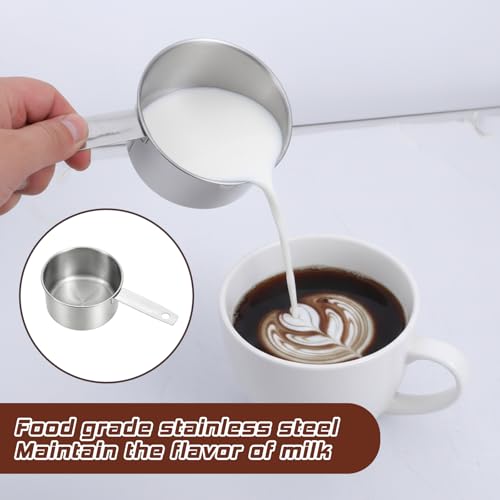 2 Pcs 1 Cup Stainless Steel Measuring Cup, Metal Measuring Cups (250ml, 8oz) Kitchen Gadgets Measure Scoop Dog Food Scoop for Wet and Dry Ingredients, Cooking, Baking, Dishwasher Safe - size: 1 Cup
