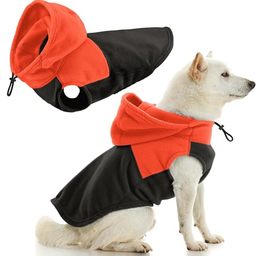 Gooby Fleece Vest Hoodie Two Tone - Black, X-Small - Soft Fleece Vest Hoodie with Durable Metal Leash Ring Stylish Two Tone Dog Hoodie for Small to Medium Dogs - color: Black Two Tone, size: X-Small (Around 4-lb)