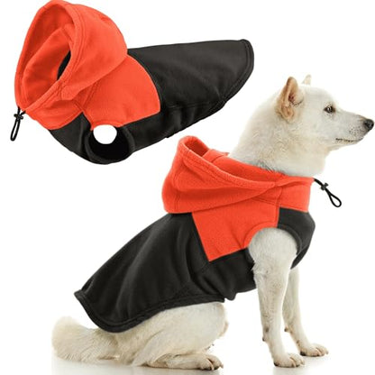 Gooby Fleece Vest Hoodie Two Tone - Black, Small - Soft Fleece Vest Hoodie with Durable Metal Leash Ring Stylish Two Tone Dog Hoodie for Small to Medium Dogs - color: Black Two Tone, size: Small (Around 6-lb)