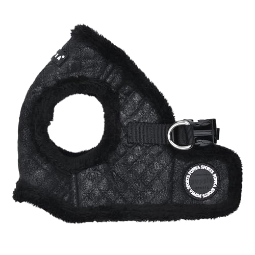 Puppia Douglas Vest Dog Harness Step-in Warm Winter Diamond Pattern for Small and Medium Dog, Black, Small - color: Black, size: Small
