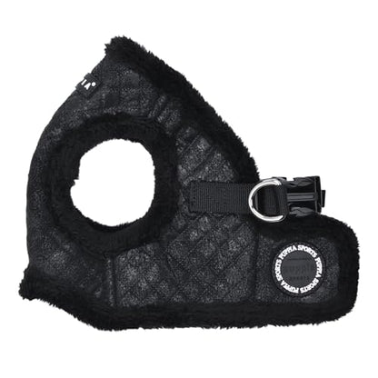 Puppia Douglas Vest Dog Harness Step-in Warm Winter Diamond Pattern for Small and Medium Dog, Black, Large - color: Black, size: Large