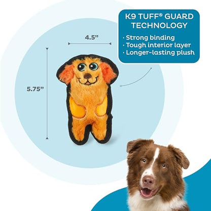 Outward Hound Durablez Minis Stuffing-Free Squeaky Plush Dog Toy for Puppies & Small Dogs - Interactive, Soft Yet Tough, No Mess, Jumbo Squeaker, Long-Lasting Play, Dog - color: Dog, size: X-Small (Pack of 1)