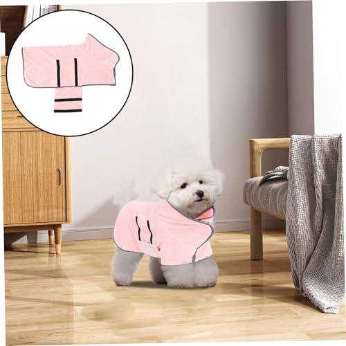 Kisangel Fast Drying Pet Bathrobe Super Absorbent Dog Towel Robe for Quick Drying After Bath Shower Comfortable Microfiber Puppy Towel for Pet Care Machine Washable