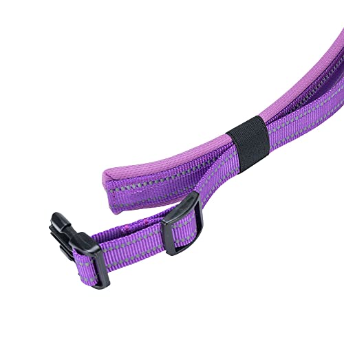 EXCELLENT ELITE SPANKER Reflective Dog Collar Classic Soft Padded Breathable Nylon Adjustable Pet Collar with Quick Release Buckle for Boy Girl Male Female Small Medium Large Dogs Training(Purple-S) - color: Purple, size: M