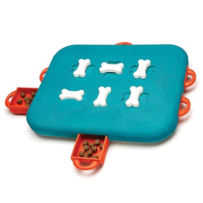 Outward Hound by Nina Ottosson Dog Casino Treat Puzzle Enrichment Toy, Level 3 Advanced, Turquoise - color: Dog Casino (Blue, Orange)