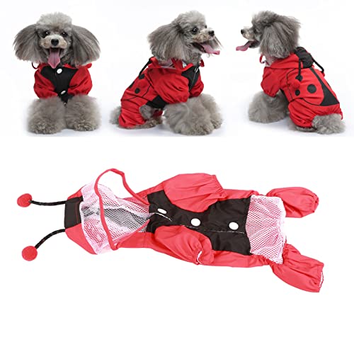 Pilipane Dog Raincoat Reflective Lightweight Double Layer Breathable Dog Rain Jacket for Daily Walking Running Outdoor Activities Polyester Material (S) - size: Small, style: S