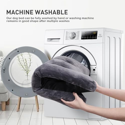 Dog Crate Bed Washable Dog Beds for Extra Large Dogs Deluxe Thick Flannel Fluffy Comfy Kennel Pad Anti-Slip & Anti-Scratch Pet Sleeping Mat, 41 x 27 Inch, Gray - color: Gray, size: 41.0"L x 27.0"W x 3.5"Th