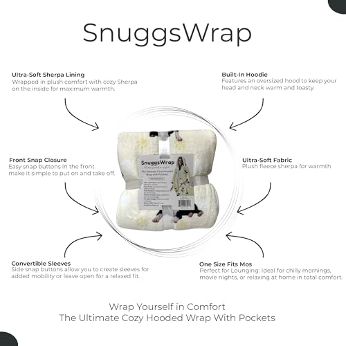 E&S Pets Sherpa Wearable Blanket Hoodie for Women – Soft Fleece Snuggs Wrap – 32 Dog & Cat Breeds – Warm Pet Lover Gifts - color: Boston Terrier