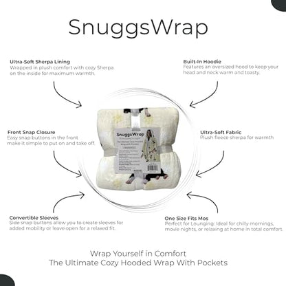 E&S Pets Sherpa Wearable Blanket Hoodie for Women – Soft Fleece Snuggs Wrap – 32 Dog & Cat Breeds – Warm Pet Lover Gifts - color: Boston Terrier